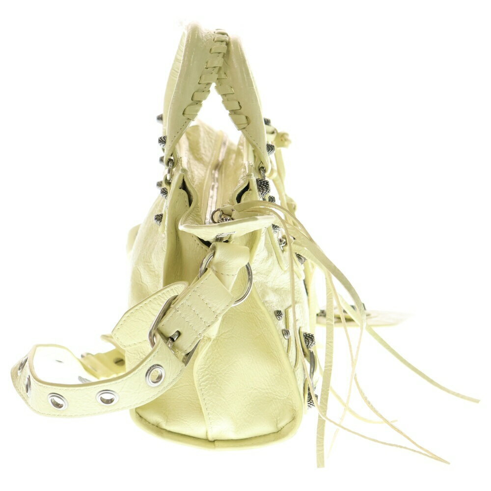 BALENCIAGA Neo Cagoule Bag Handbag Shoulder Yellow Leather Annex - Picture 3 of 6